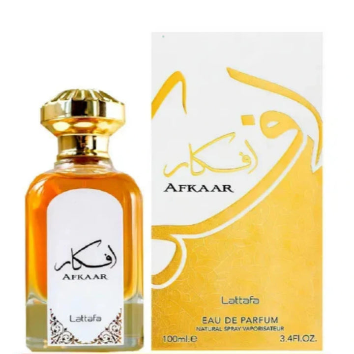 Afkaar perfume bottle and packaging on a white background