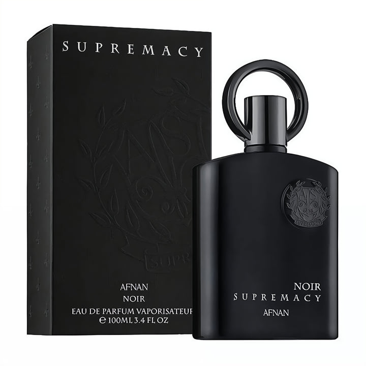 Afnan Afnan Supremacy Noir 100ml EDP for Men – Green Woody Aromatic Fragrance feature on homepage bottle - Premium fragrance collection Malaysia