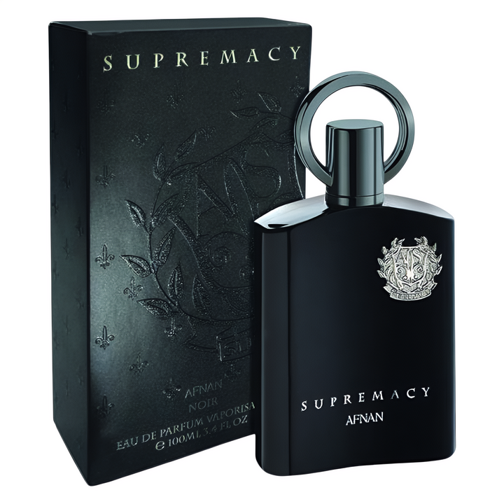 Afnan Afnan Supremacy Noir 100ml EDP for Men – Green Woody Aromatic Fragrance feature on homepage bottle - view 5 - Premium fragrance collection Malaysia