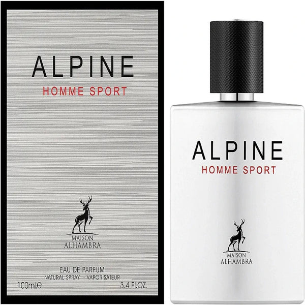 Alpine Homme Sport perfume bottle and packaging on a white background