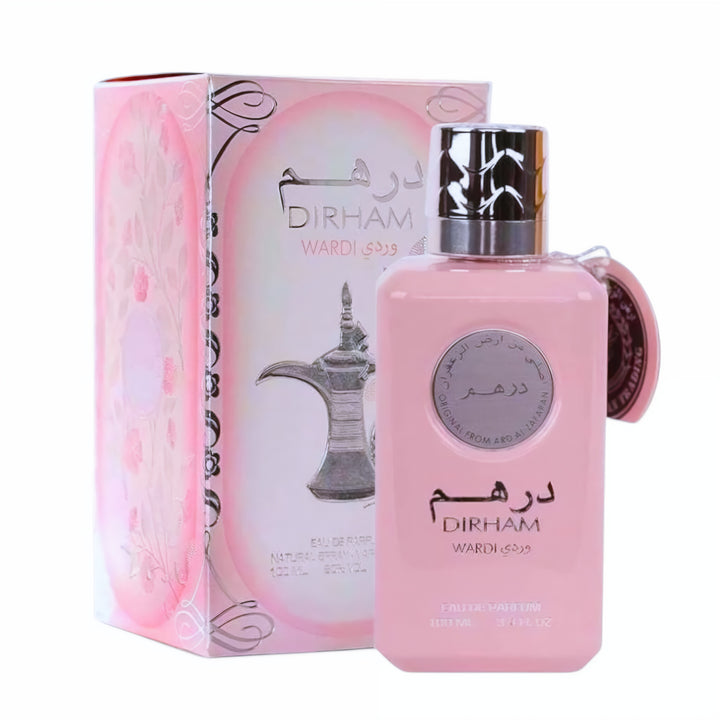 ard al zaafaran Ard Al Zaafaran Dirham Wardi 100ml EDP – Women’s Sweet Rose Perfume feature on homepage bottle - view 2 - Premium fragrance collection Malaysia