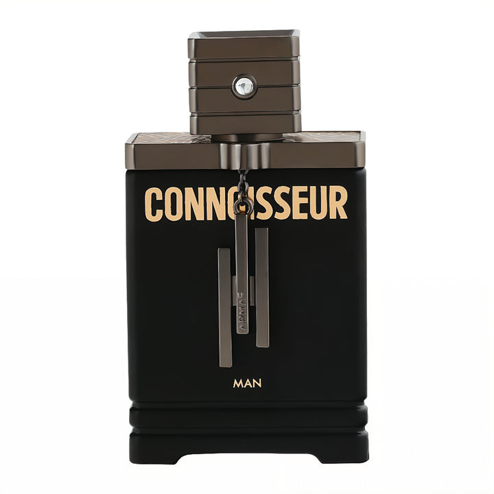 Black perfume bottle labeled 'Conciseur' on a white background 
Connoisseur Man Armaf for men

