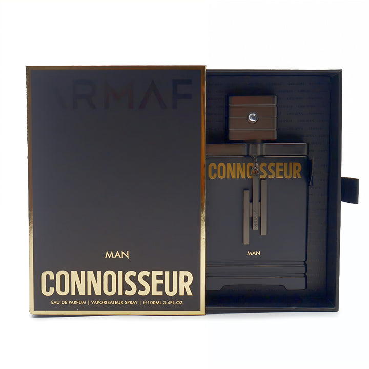 Armaf Connoisseur Man perfume bottle and packaging on a white background