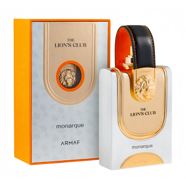 ARMAF The Lion's Club monarque perfume bottle and packaging on a white background