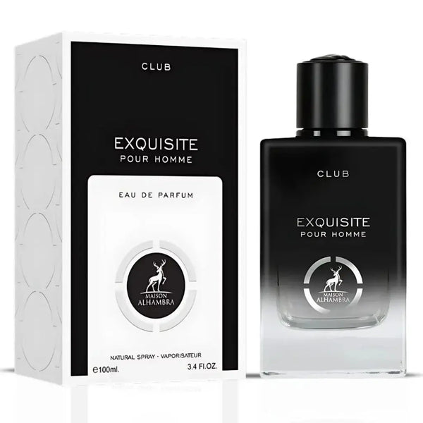 Exquisite Club  For Men Pour Homme Eau De Parfum Spray 100ML (3.4 OZ) by Maison Alhambra 