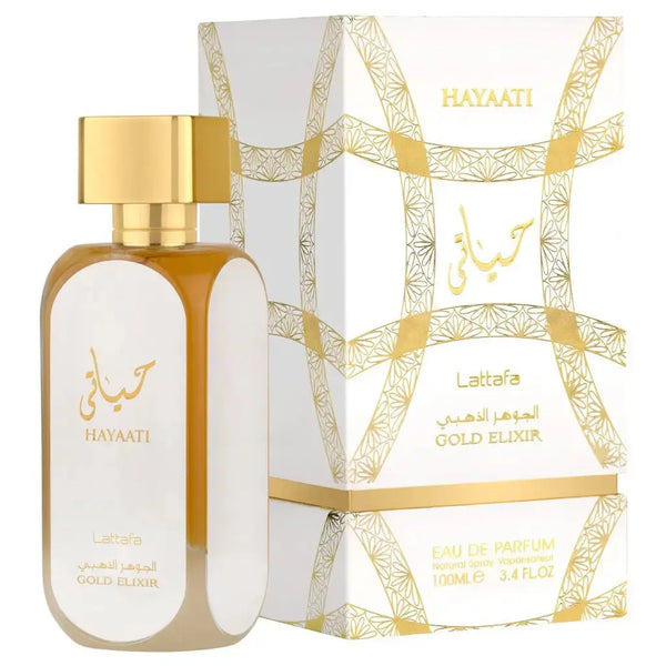 Hayaati Gold Elixir perfume Lattafa Perfumes 100 ml for Women and Men Premium Collection Million & The One Twist 