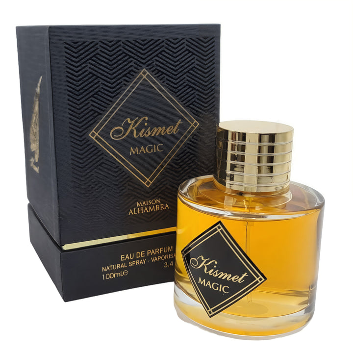 Kismet Magic perfume bottle and packaging on a white background