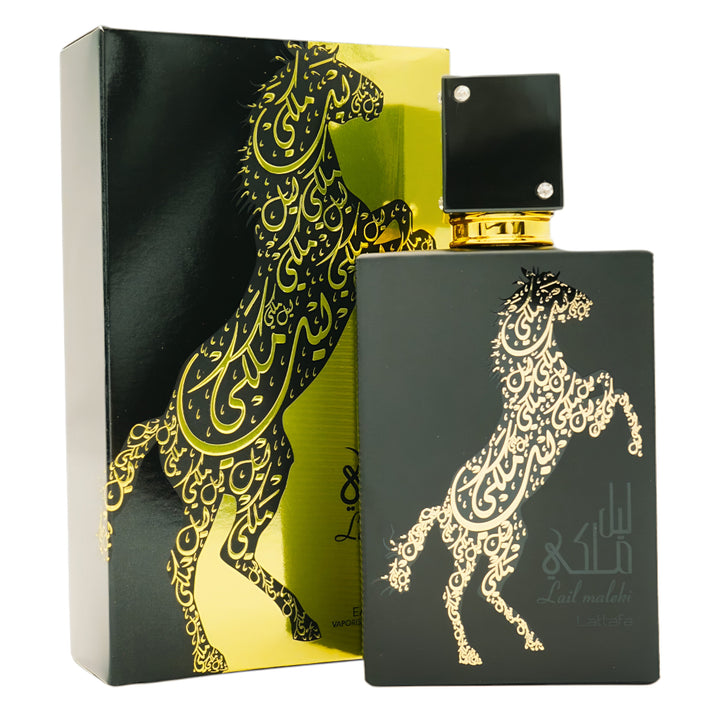 Lattafa Lattafa Lail Maleki 100ml EDP – Unisex Sweet Oriental Perfume feature on homepage bottle - view 2 - Premium fragrance collection Malaysia