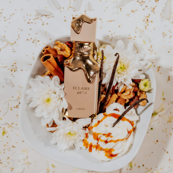 Lattafa Lattafa Éclaire 100ml EDP for Women – Sweet Gourmand Creamy Perfume feature on homepage bottle - view 3 - Premium fragrance collection Malaysia