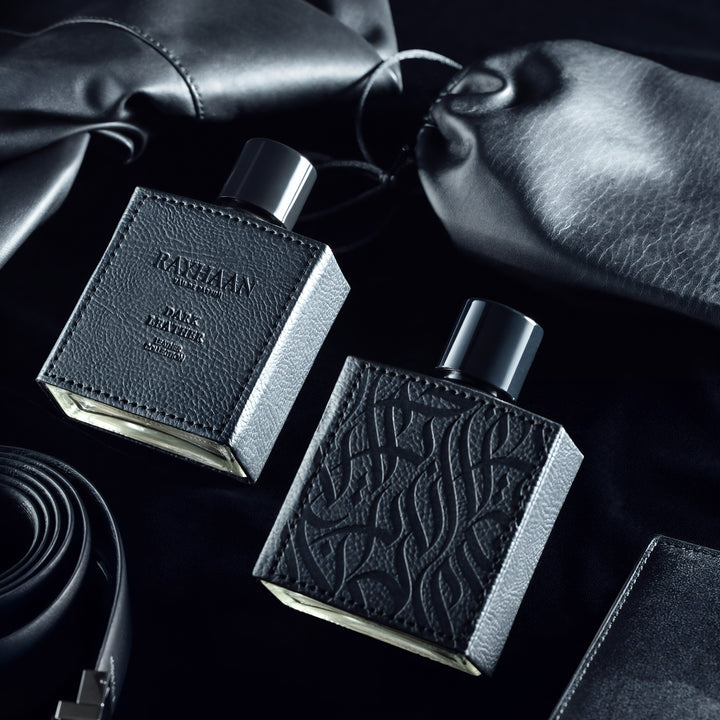 Rayhaan Rayhaan Leather Collection 100ml EDP – Corium, Dark Leather, Cordova feature on homepage bottle - view 5 - Premium fragrance collection Malaysia