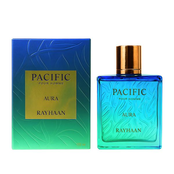 Rayhaan Rayhaan Pacific Aura 100ml EDP – Aquatic Fruity Perfume for Men feature on homepage bottle - Premium fragrance collection Malaysia