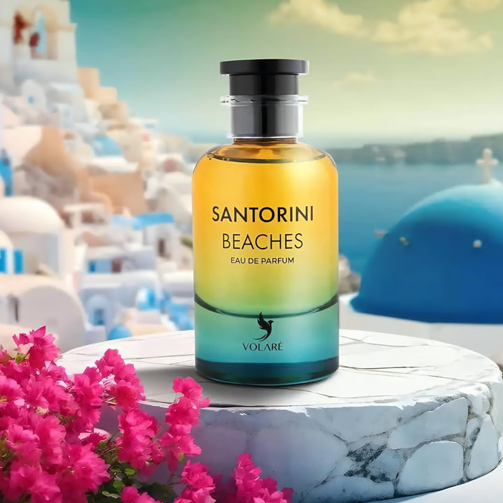 Volare Santorini Beaches 100ml EDP – Women’s Floral Sweet Fruity Perfume feature on homepage bottle - view 4 - Premium fragrance collection Malaysia
