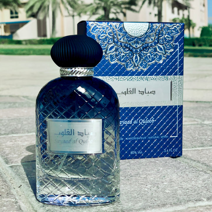 ard al zaafaran Sayaad Al Quloob 100ml EDP – Men’s Fresh Woody Floral Perfume feature on homepage bottle - view 4 - Premium fragrance collection Malaysia