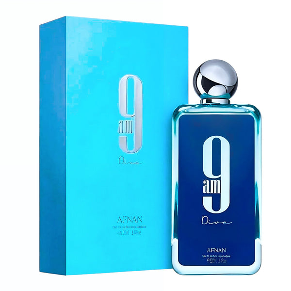 Afnan 9AM Dive EDP 100ml for Men Aromatic Aquatic Fresh Citrusy 