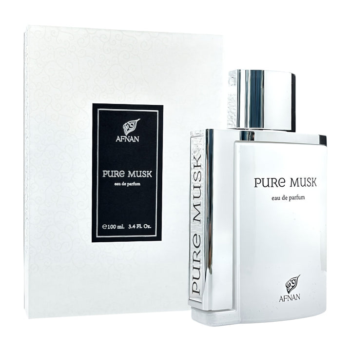 Afnan Pure Musk 100ml EDP For Unisex Musky Sweet Powdery Scents Women and Men 