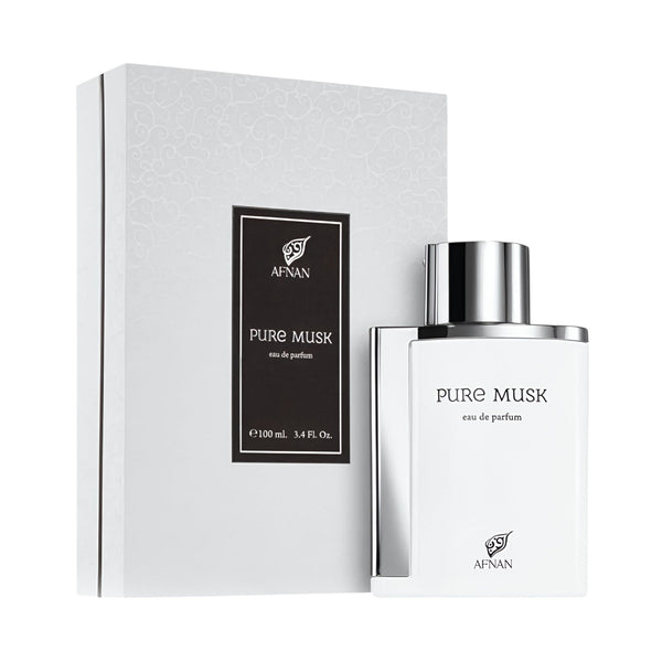 Afnan Pure Musk 100ml EDP For Unisex Musky Sweet Powdery Scents Women and Men 
