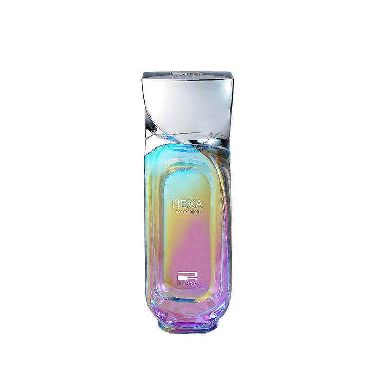 Colorful Nexa Immortal Rue Brocahair product bottle on a white background
