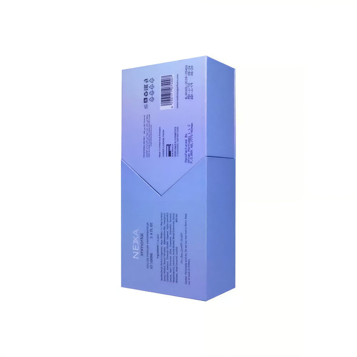 Nexa product packaging box on a white background Nexa Immortal Rue Broca