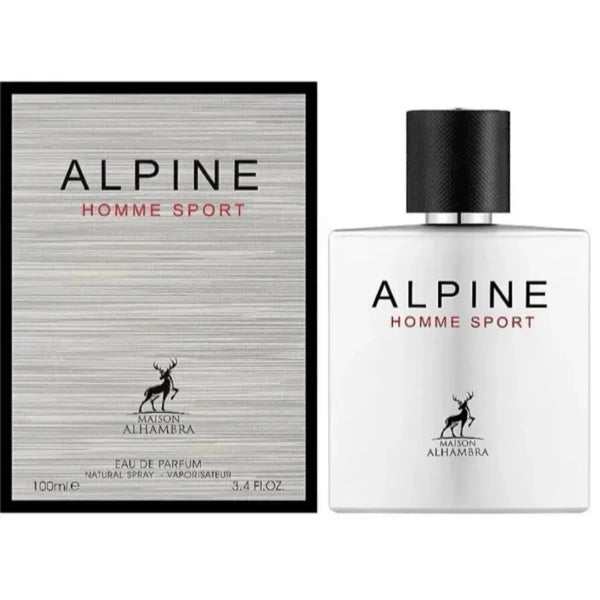 Alpine Homme Sport perfume bottle and packaging on a white background