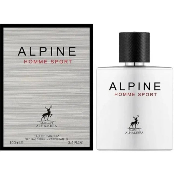 Alpine Homme Sport perfume bottle and packaging on a white background
