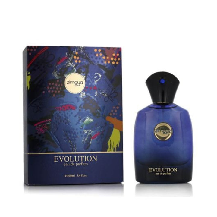 Zimaya Evolution Eau de Parfum bottle and packaging on a white background