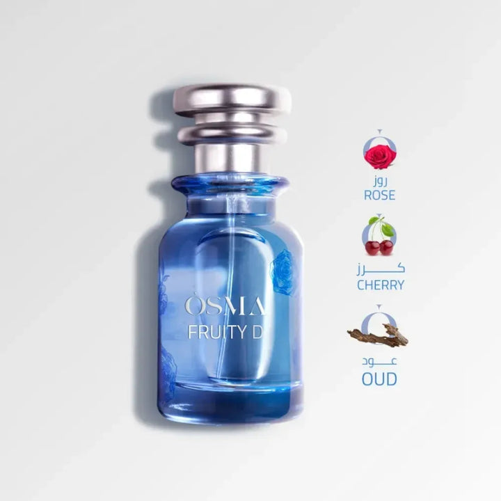 Fruity D Perfume 75 ml — unisex cherry, rose & oud Eau de Parfum bottle