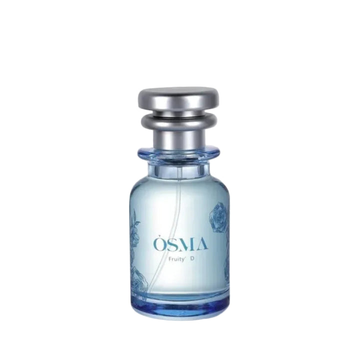 OSMA perfume bottle on a light gray background