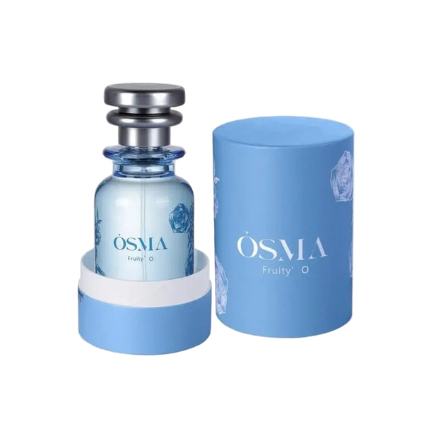 OSMA perfume bottle and packaging on a light gray background