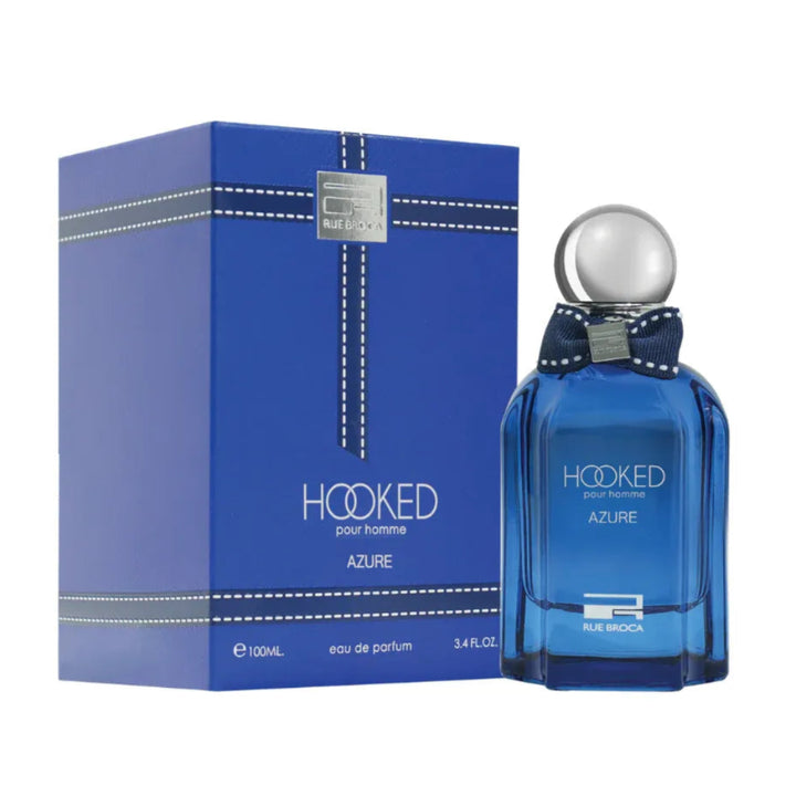 Hooked Azure by Rue Broca 100ml men’s perfume with citrus, aromatic, and woody notes