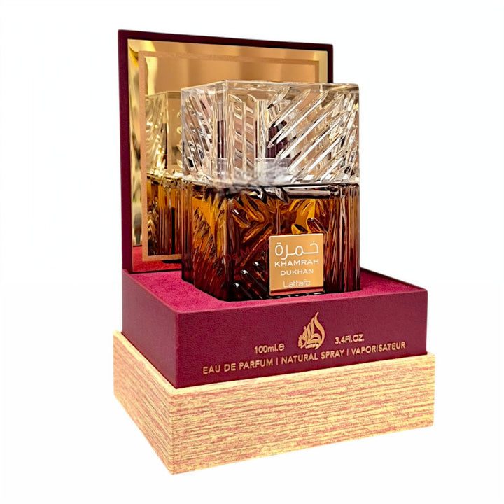 Khamrah Dukhan by Lattafa Perfumes – Unisex Gourmand Oriental Perfume 
