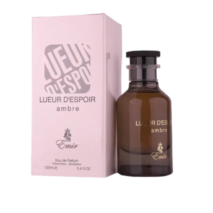 Lueur D’Espoir Ambre by Emir Paris Corner Eau de Parfum with cylindrical box