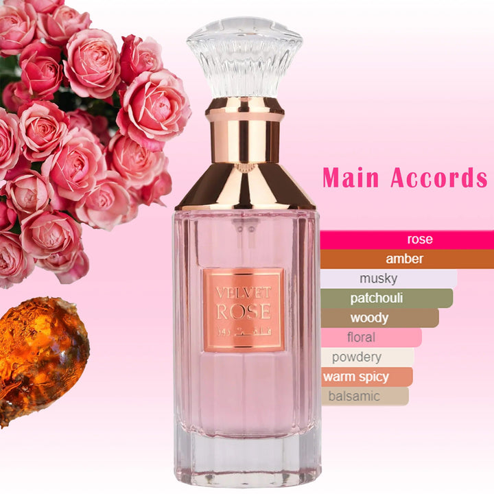 Velvet Rose 100 ml velvet collection Lattafa oud velvety original perfume Velvet rose 100ml 