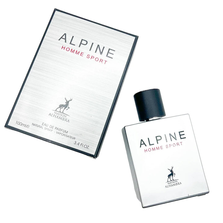 Alpine Homme Sport perfume bottle and packaging on a white background