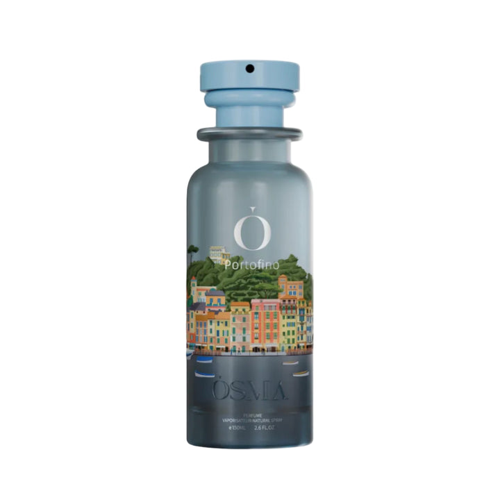 OSMIA Portofino bottle with scenic label on a white background