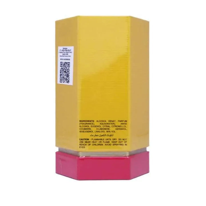 rabab pulp zimaya yellow top and pink bottom on a white background