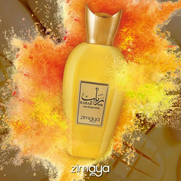 Wearing Rabab Pulp Zimaya unisex perfume with mango amber scent Malaysia
