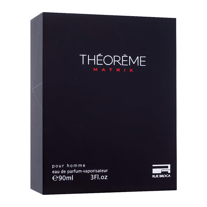 Black box of Theoreme Matrix perfume for men on a white background