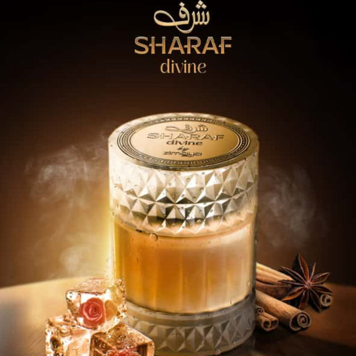 Zimaya Sharaf Divine bottle 100 ml extrait de parfum unisex amber scent long lasting