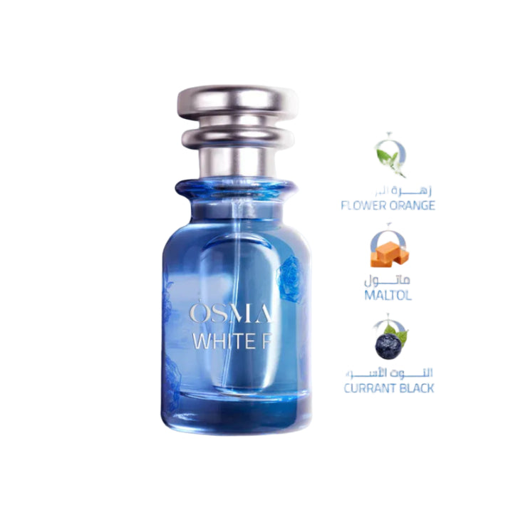 Blue bottle with silver cap on a light gray background