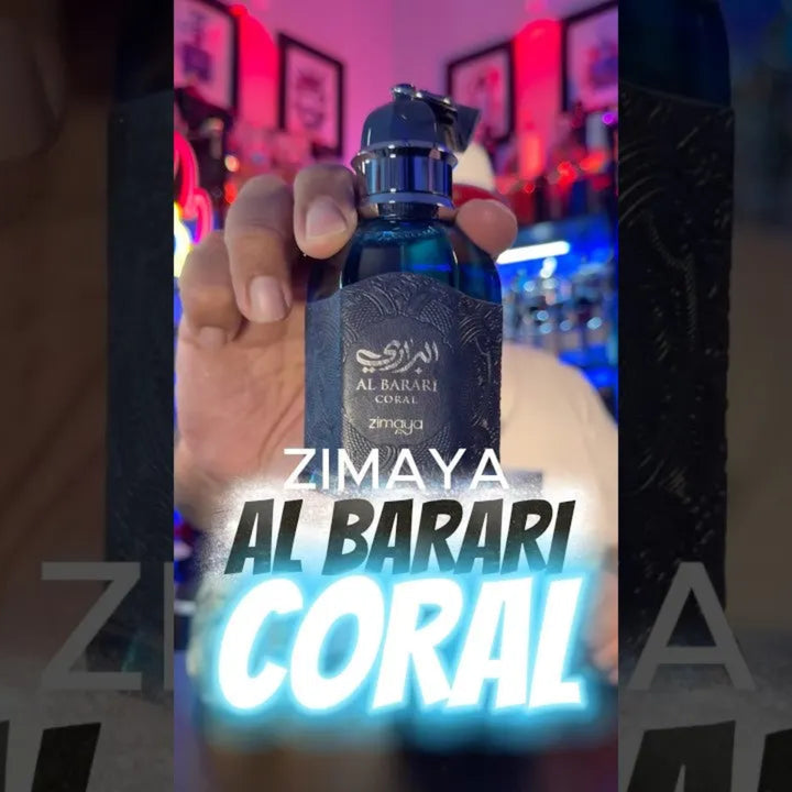 Zimaya Al Barari Coral Perfume 100 ml — unisex aquatic floral Eau de Parfum bottle