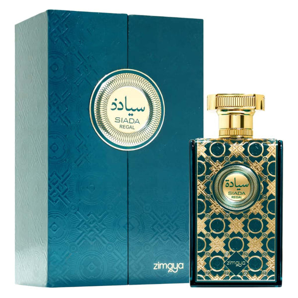 Zimaya Siada Regal perfume bottle and packaging on a white background