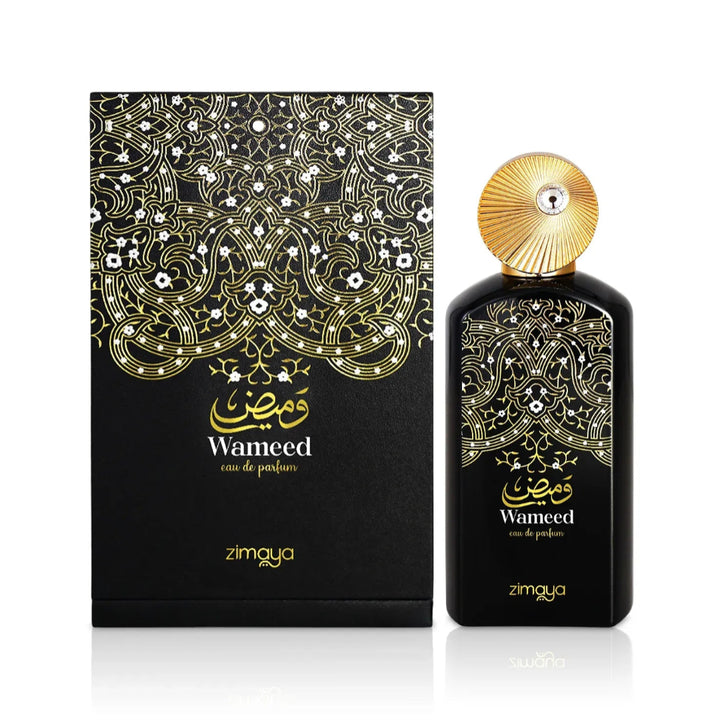 Zimaya Wameed perfume bottle and packaging on a white background